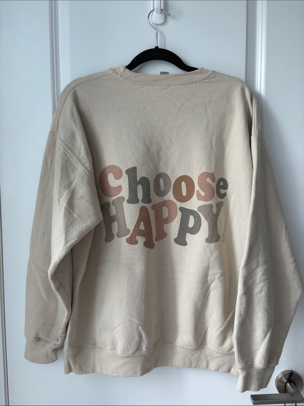Harmony Boutique "Choose Happy" Cream Crewneck